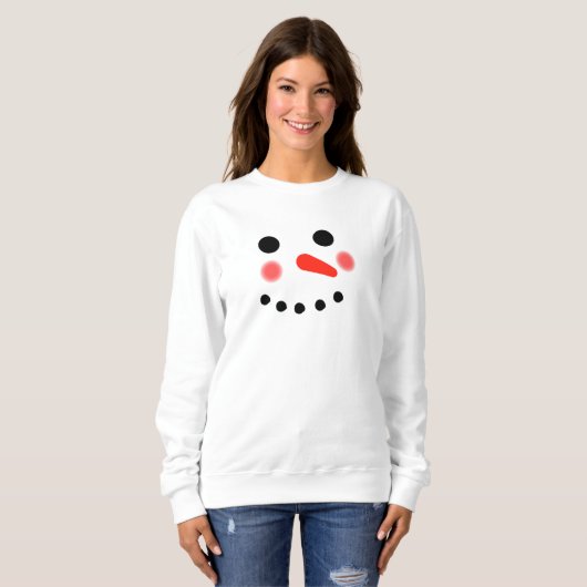 Happy Snowman Face Sweatshirt (Vorne ganz)