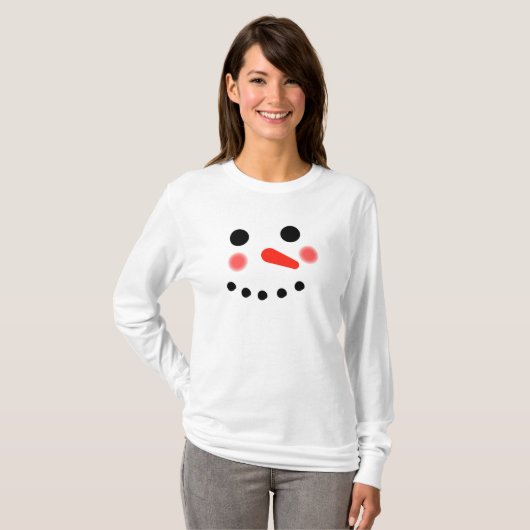 Happy Snowman Face T - Shirt (Vorne ganz)