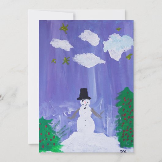 Happy Snowman Feiertagskarte (Vorderseite)