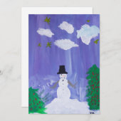 Happy Snowman Feiertagskarte (Vorne/Hinten)