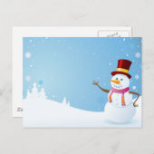 Happy Snowman Feiertagspostkarte (Vorne/Hinten)