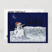 Happy Snowman Feiertagspostkarte (Vorne/Hinten)