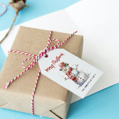 Happy Snowman Frohe Weihnachten Custom Familiennam Geschenkanhänger