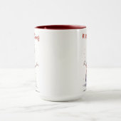 Happy Snowman Frohe Weihnachten Custom Familiennam Tasse (Zentrum)