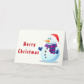 Happy Snowman Frohe Weihnachtskarte Karte (Vorderseite)