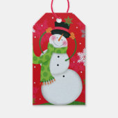 Happy Snowman Geschenkanhänger (Vorderseite)