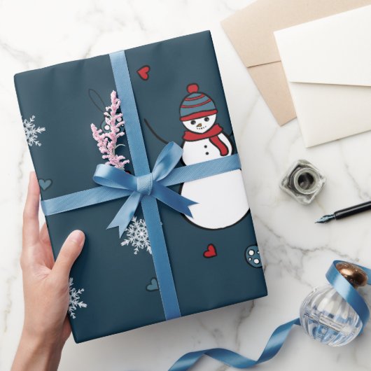 Happy Snowman Geschenkpapier (Schenken)