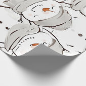 Happy Snowman Geschenkpapier (Ecke)