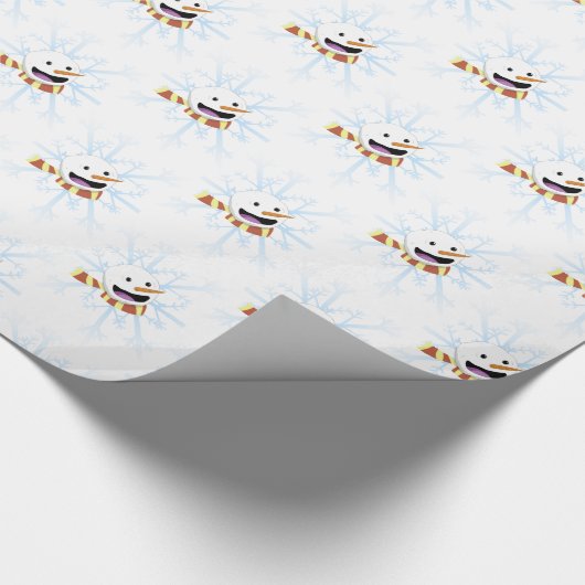 Happy Snowman Geschenkpapier (Ecke)