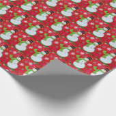 Happy Snowman Geschenkpapier (Ecke)
