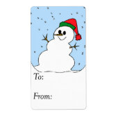Happy Snowman Gift Tag (Vorne)