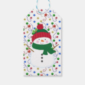 Happy Snowman Gift Tag Geschenkanhänger (Vorderseite)