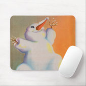 Happy Snowman grüßt den Morgen Mousepad (Mit Mouse)