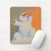 Happy Snowman grüßt den Morgen Mousepad (Mit Mouse)