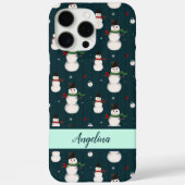 Happy Snowman Holiday iPhone / iPad Fall Case-Mate iPhone Hülle (Rückseite)