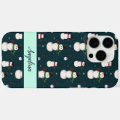Happy Snowman Holiday iPhone / iPad Fall Case-Mate iPhone Hülle (Rückseite (Horizontal))