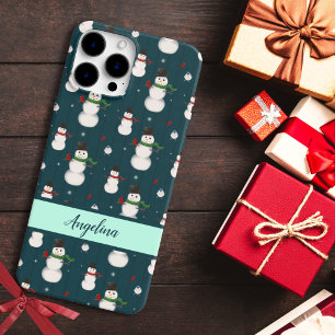 Happy Snowman Holiday iPhone / iPad Fall 16 Pro Max Hülle