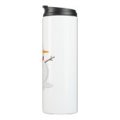 Happy Snowman in a Santa Hat Thermosbecher (Nach rechts gedreht)