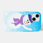 Happy Snowman iPhone 15 Case-Mate Hülle (Rückseite (Horizontal))