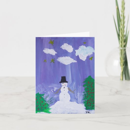 Happy Snowman Karte (Vorderseite)