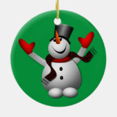 Happy Snowman Keramikornament (Hinten)