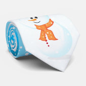 Happy Snowman Krawatte (Gerollt)