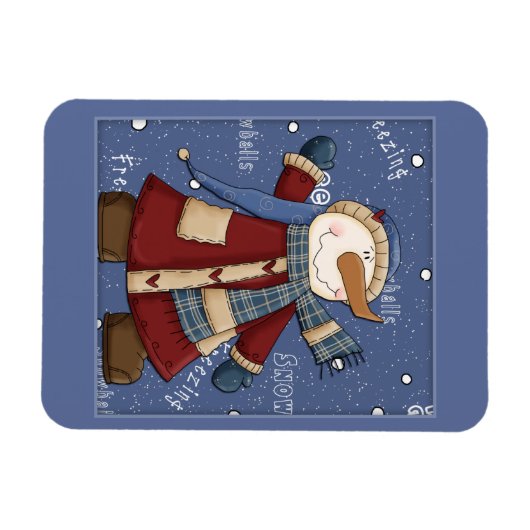 Happy Snowman Magnet (Horizontal)