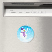 Happy Snowman Magnet (In Situ (Geschirrspüler))