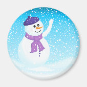 Happy Snowman Magnet (Vorne)