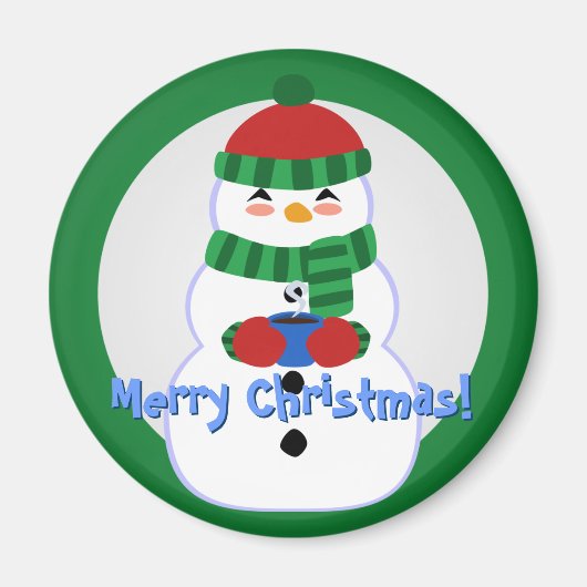 Happy Snowman Magnet (Vorne)