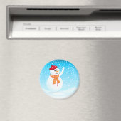 Happy Snowman Magnet (In Situ (Geschirrspüler))