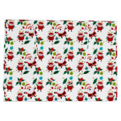 Happy Snowman mit Geschenken Weihnachten Große Geschenktüte (Rückseite)