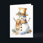 Happy Snowman mit Gold Accents BLANK Feiertagskarte<br><div class="desc">Haben Sie Liebe, Weihnachten, Feiertagen und wirklich den ganzen Winter lang Karten auszusenden? Wenn ja, werden Sie wahrscheinlich leere Karten Liebe. Sie können sie benutzen, um jemandem eine Karte zu schicken, um ihm ein frohes Weihnachtsfest oder einen glücklichen Urlaub zu wünschen. Sie können auch Karten schicken, um jemanden lassen, der...</div>