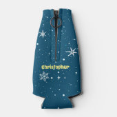 Happy Snowman mit Top Felt Hat Flaschenkühler (Rückseite)