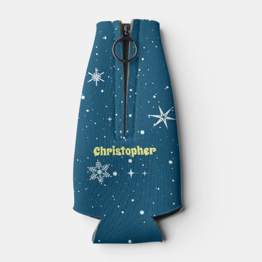 Happy Snowman mit Top Felt Hat Flaschenkühler (Rückseite)