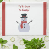 Happy Snowman on Kitchen Handtücher (Gefaltet)