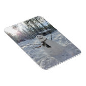 Happy Snowman Original Winterfotografie Magnet (Rechte Seite)