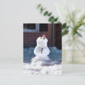 Happy Snowman Postkarte (Stehend Vorderseite)