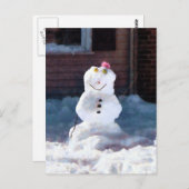 Happy Snowman Postkarte (Vorne/Hinten)