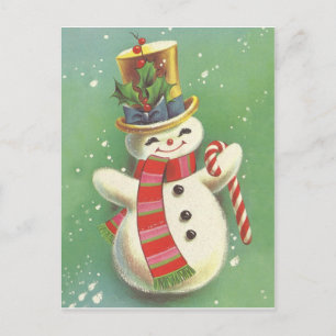 Happy Snowman Postkarte