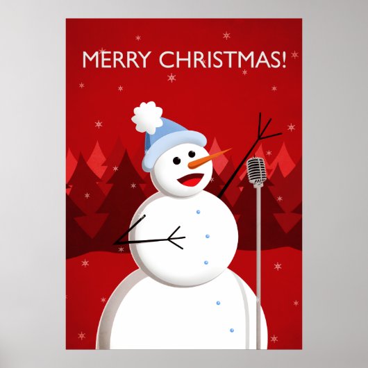Happy Snowman Snowman Musical Weihnachten Poster (Vorne)