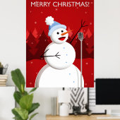 Happy Snowman Snowman Musical Weihnachten Poster (Heimbüro)