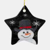 Happy Snowman Star Ornament (Vorne)