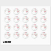 Happy Snowman Stickers - Pink (Blatt)