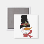Happy Snowman Tshirts und Geschenke Magnet (Vorderseite/Rückseite)