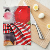 Happy Snowman Vintag Geschirrtuch (Viertel Falte)