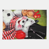 Happy Snowman Vintag Geschirrtuch (Horizontal)