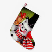 Happy Snowman Vintag Kleiner Weihnachtsstrumpf (Vorderansicht (hängend))