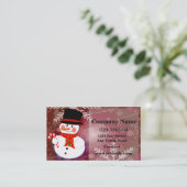 Happy Snowman Visitenkarte (Stehend Vorderseite)