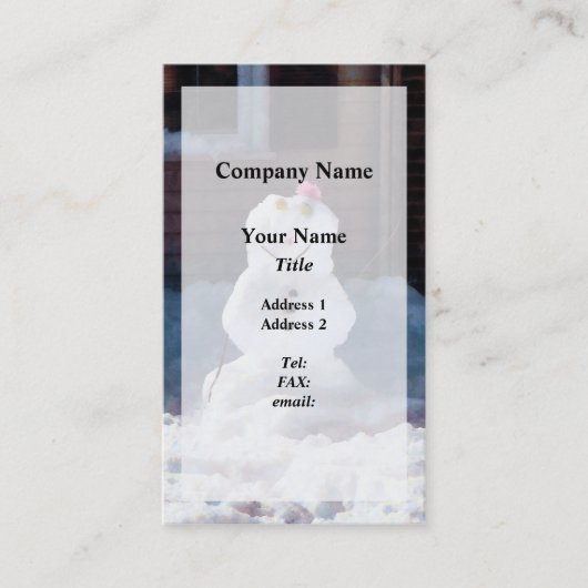 Happy Snowman Visitenkarte (Vorderseite)